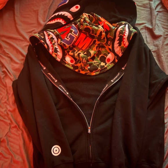 double hooded green bape hoodie - Picture 1 of 4